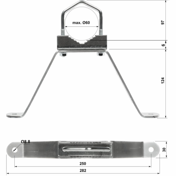 DELTA Nástěnná svorka OMM-60L13