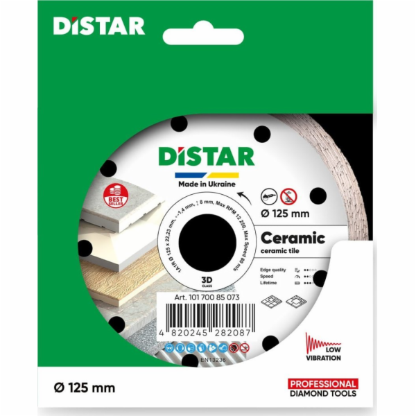 Distar Keramický diamantový řezný kotouč Distar 1A1R 125