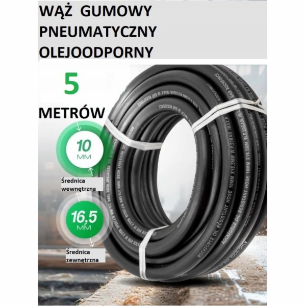 Rockforce Vyztužená gumová hadice odolná proti olejům 10 ...
