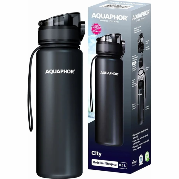 Aquaphor Filtrační láhev City 500 ml černá