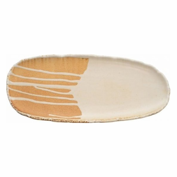 Verlo SAMTO oválný talíř 35x15 cm krémový