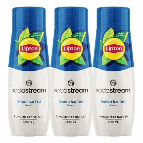 Sodastream 3 x Lipton Ice Tea Citronový sirup 440 ml