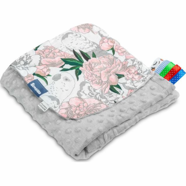 Sensillo Deka Minky 75x100 šedé květiny Sensillo