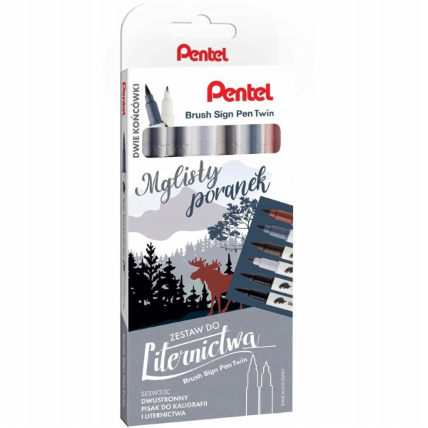 Pentel Štětcové pero na cedule Twin SESW3