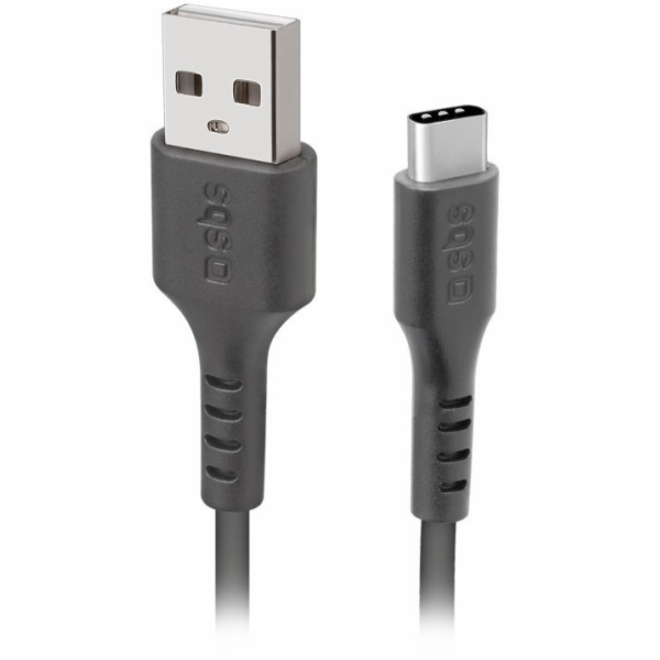 SBS Mobile USB kabel USB-A - USB-C 1 m černý (8018417245923)