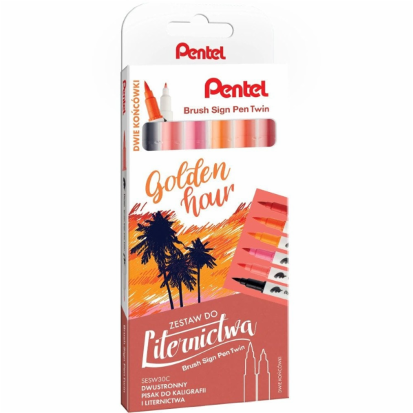 Pentel Štětcové pero na cedule Twin SESW3