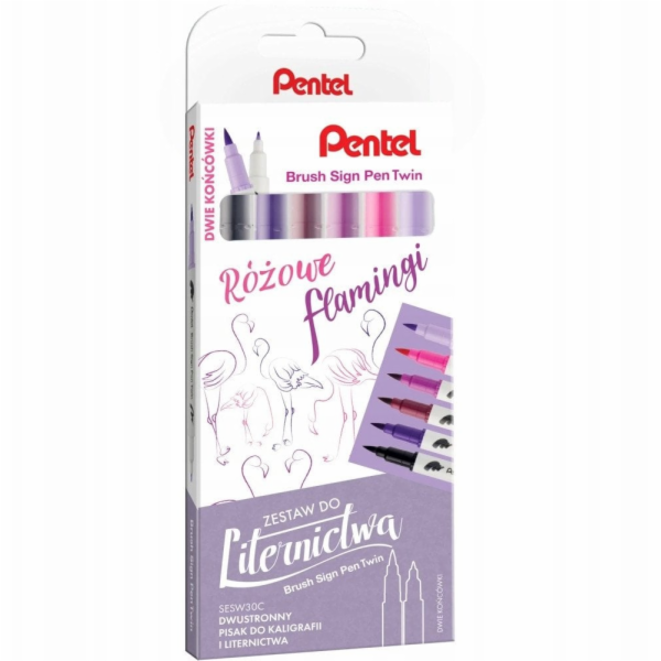Pentel Štětcové pero na cedule Twin SESW3