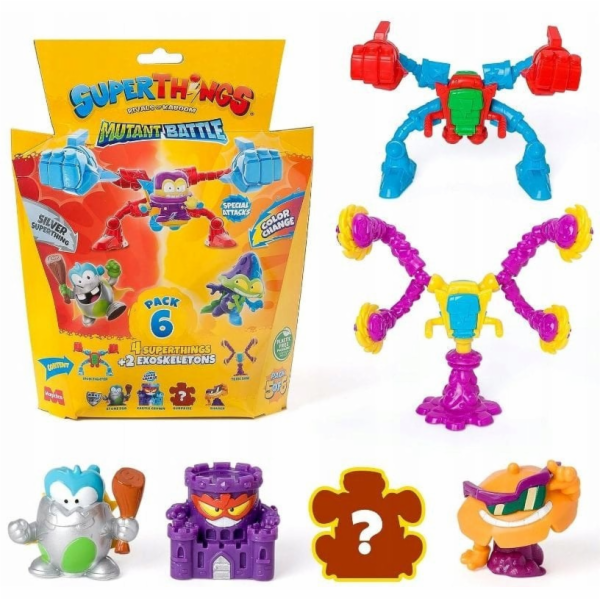 Magic Box SUPERTHINGS Mutant Battle 2 + Exoskelety 4 figurky