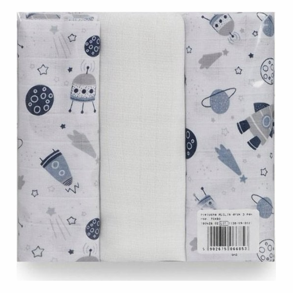 EgaKids Mušelínové pleny, balení 3 kusů, 70x80