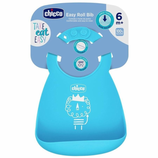 Chicco CHICCO-102192 SILIKONOVÝ BIB BLUE