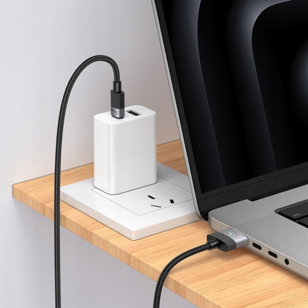 Hoco Kabel USB-C - MagSafe 3 USB 1,8 m černý