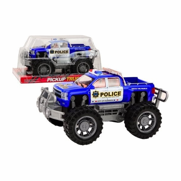 LeanToys policejní auto pickup modré terénní policejní auto