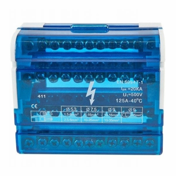 VCX Distribuční blok 4 pole 11 otvorů