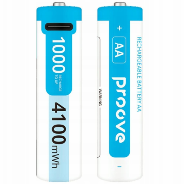 PROOVE Dobíjecí baterie Proove AA 4100mWh 2 ks, bílé