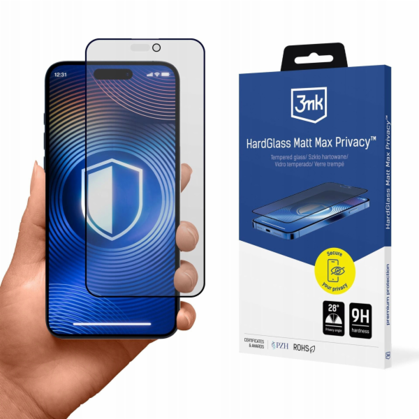 3MK Apple iPhone 17 Pro - HardGlass Matt Max Privacy