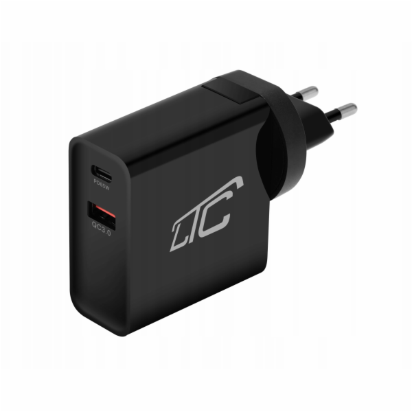 LTC Nabíječka MAX QC 3.0 PD 65W USB QC 3A GN.EU/USA Černá...