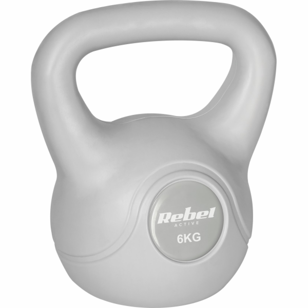 Rebel Active Bitumenový kettlebell 6 kg šedý