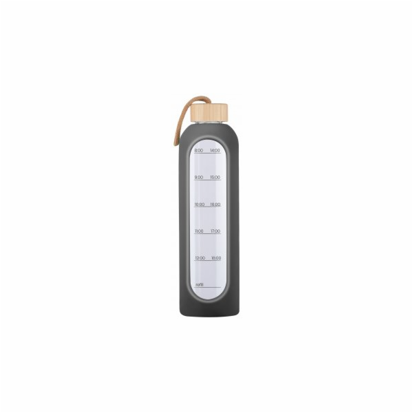 KiCA Skleněná láhev Hydro 1000 ml - šedá