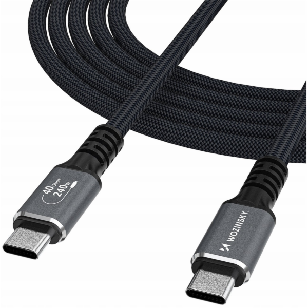 Wozinsky USB-C - USB-C kabel 1,5 m černý (5907769376733)