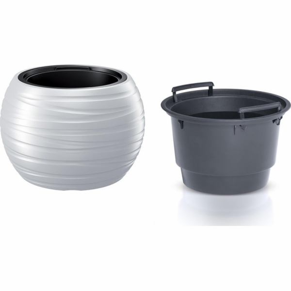 Prosperplast Květináč Maze DBMZK400 s vložkou, bílý