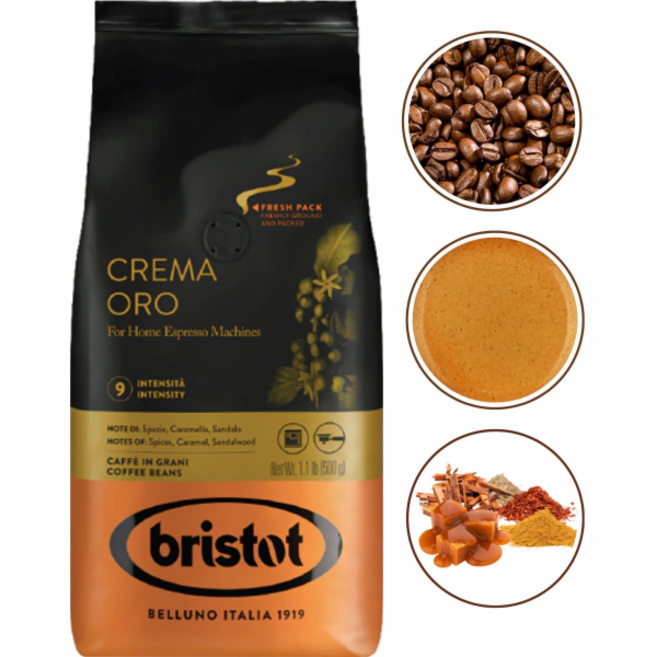 Bristot Crema Oro káva zrnková 500 g