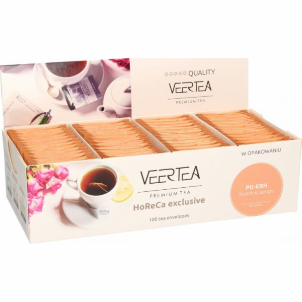 VEERTEA PREMIUM Červený čaj Pu-erh a citron 100 sáčků