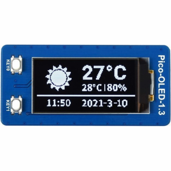 Waveshare OLED displej 1,3'' 64x128px - SPI/I2C - černobí...