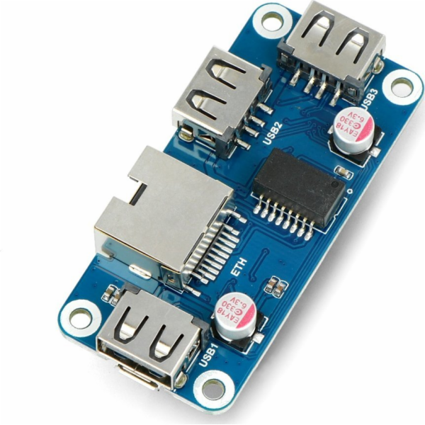 Waveshare HUB Ethernet / USB (B) - 3xUSB 1xRJ45 Ethernet ...