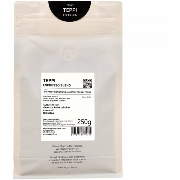 ESPRESO ITALIANO Miga Teppi Espresso zrnková káva 250g