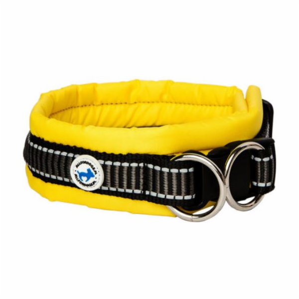 All For Dogs Žlutý obojek pro psy , velikost M (40-50 cm)