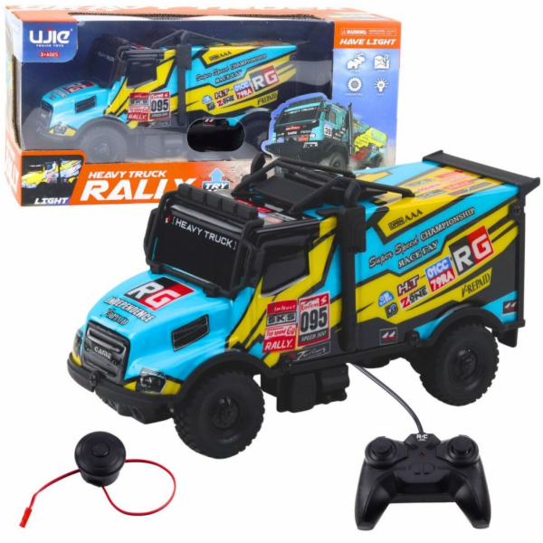LeanToys RC Truck na dálkové ovládání s osvětlenou tyrkys...