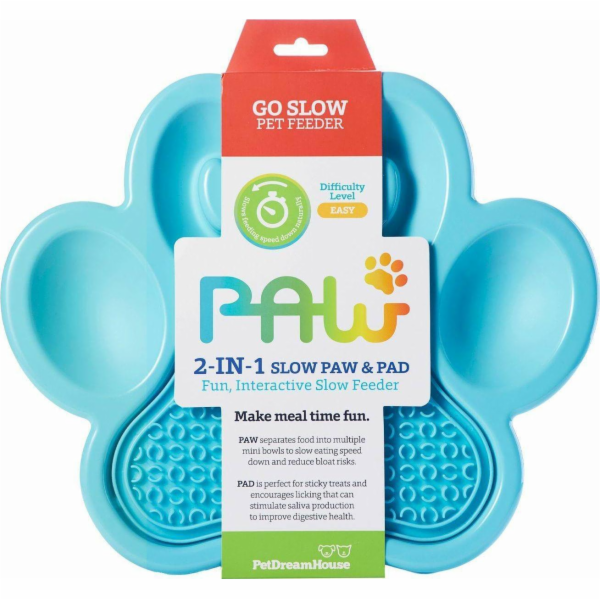 Pet Dream House Interaktivní pomalé krmítko Paw 2v1 modrá...