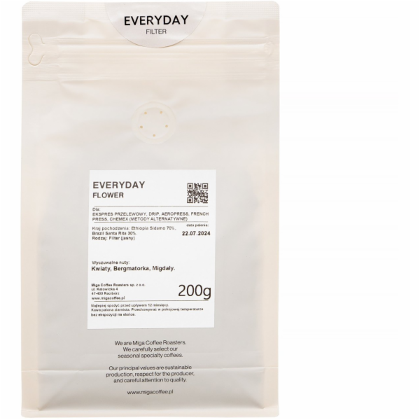 Miga Coffee kávová zrna Everyday Flower Filter 200g