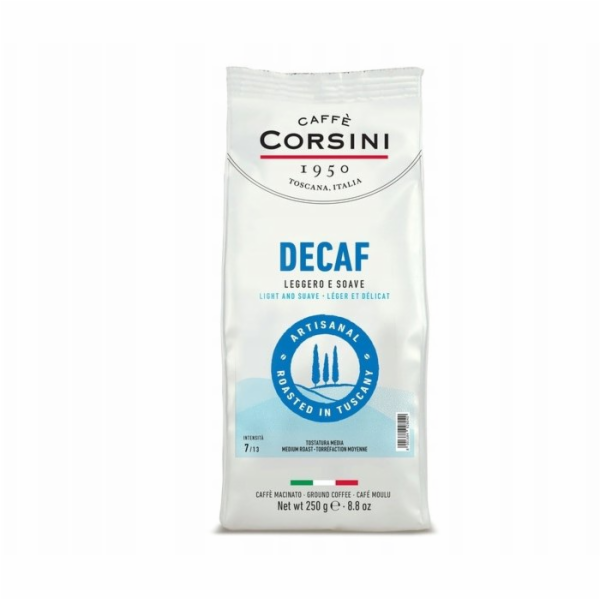 Caffe Corsini mletá káva bez kofeinu mletá káva 250g
