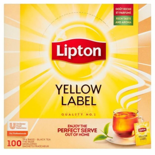 Lipton Černý čaj Yellow Label 100 sáčků (180 g)