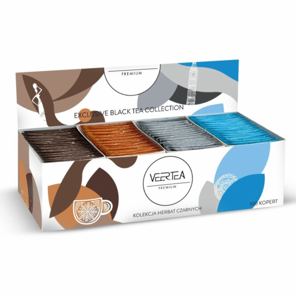 VEERTEA PREMIUM kolekce černých čajů 100 sáčků