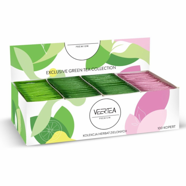 VEERTEA PREMIUM kolekce zelených čajů 100 sáčků