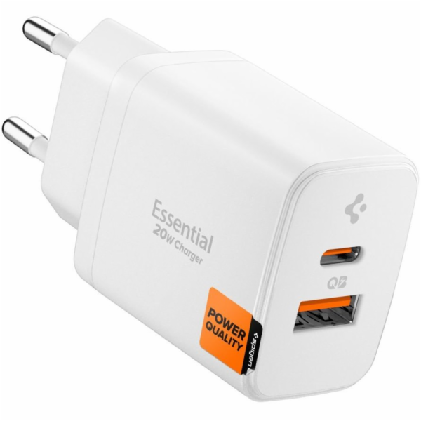 Spigen Síťová nabíječka Essential EE202EU s USB-A a USB-C...