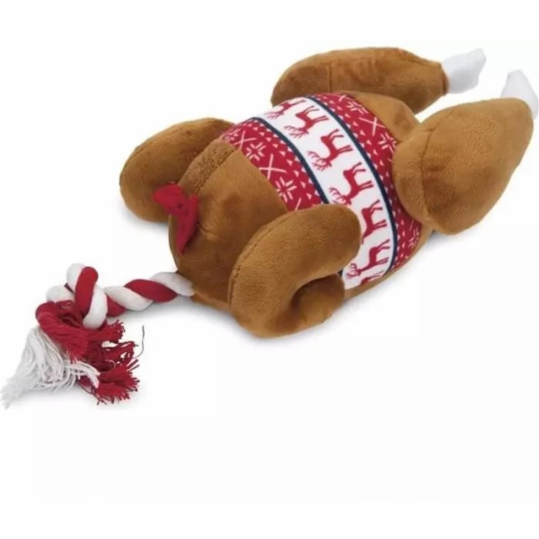 Unizoo Hračka pro psy Beeztees s krůtou a lanem 30 cm