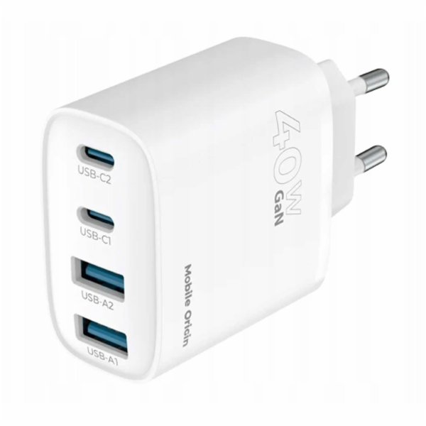 Mobile Origin Nabíječka GaN 40W do zásuvky PW22 - 2x USB-...