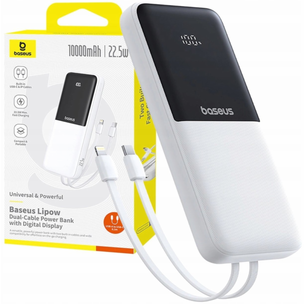 Baseus Powerbanka Lipow 10000mAh 22,5W se dvěma vestavěný...