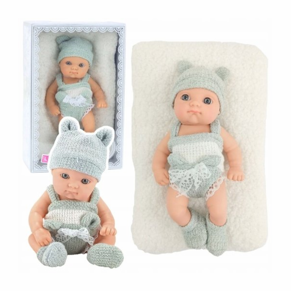 LeanToys Panenka s dekou, bílá a šedá, oblečení, klobouk,...