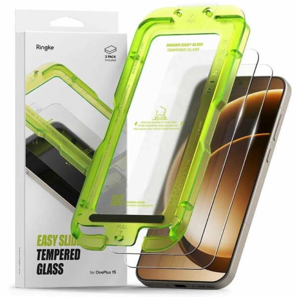 Ringke EASY SLIDE 2-BALENIE Z TVRZENÉHO SKLA ONEPLUS 15 ČIŘÉ