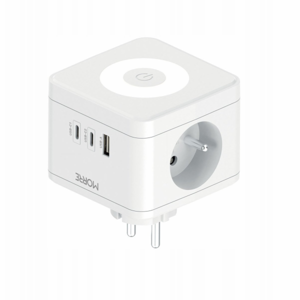 Tiross MORRE CUBE SPLITTER 2G, USB, 2xUSB-C + LAMPA