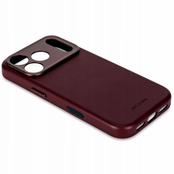 Decoded Leather Backcover iPhone  17 Pro Dark Ruby