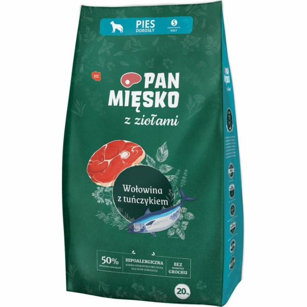 Mr. Meat Suché krmivo pro psy s bylinkami Hovězí maso s t...