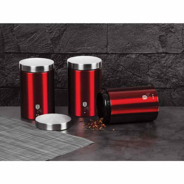 Dóza na potraviny sada 3 ks Burgundy Metallic Line BH-1343