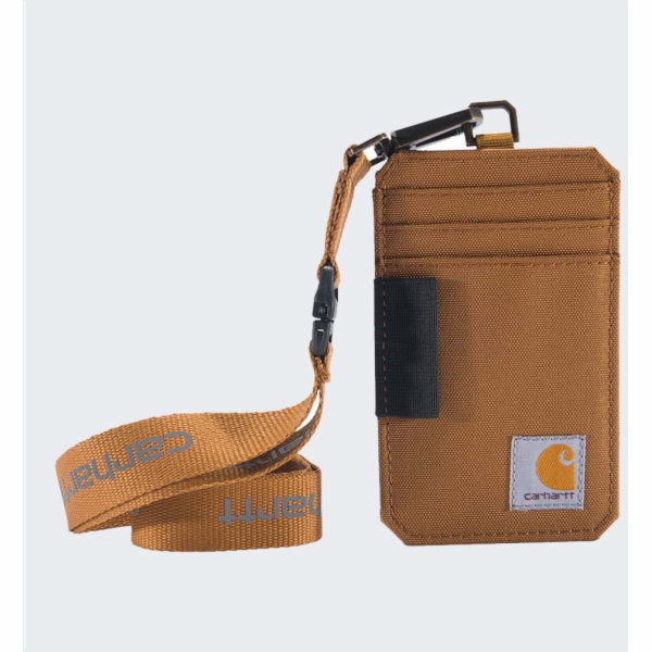 Carhartt Nylonová peněženka Duck s hnědou šňůrkou