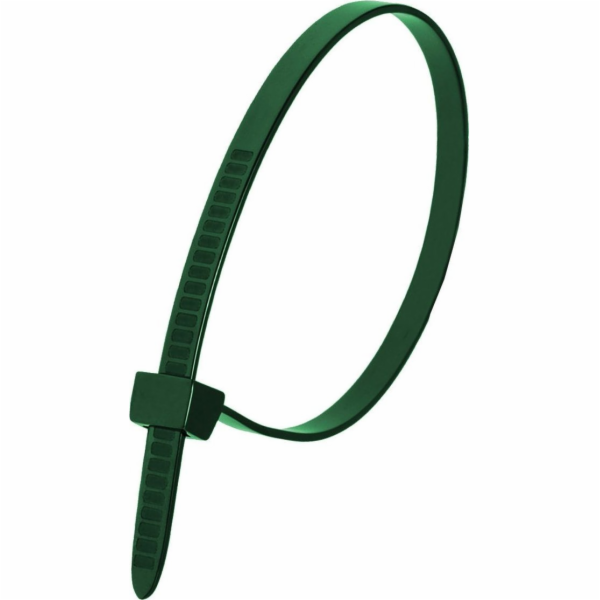 DEDRA Stahovací pásky Nylon zelené 7,6x370mm (100 ks)