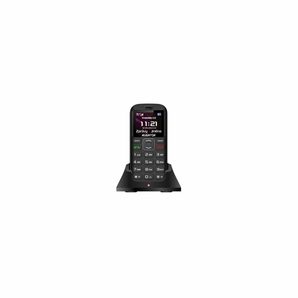 ALIGATOR A720 4G Senior černý + stolní nabíječka